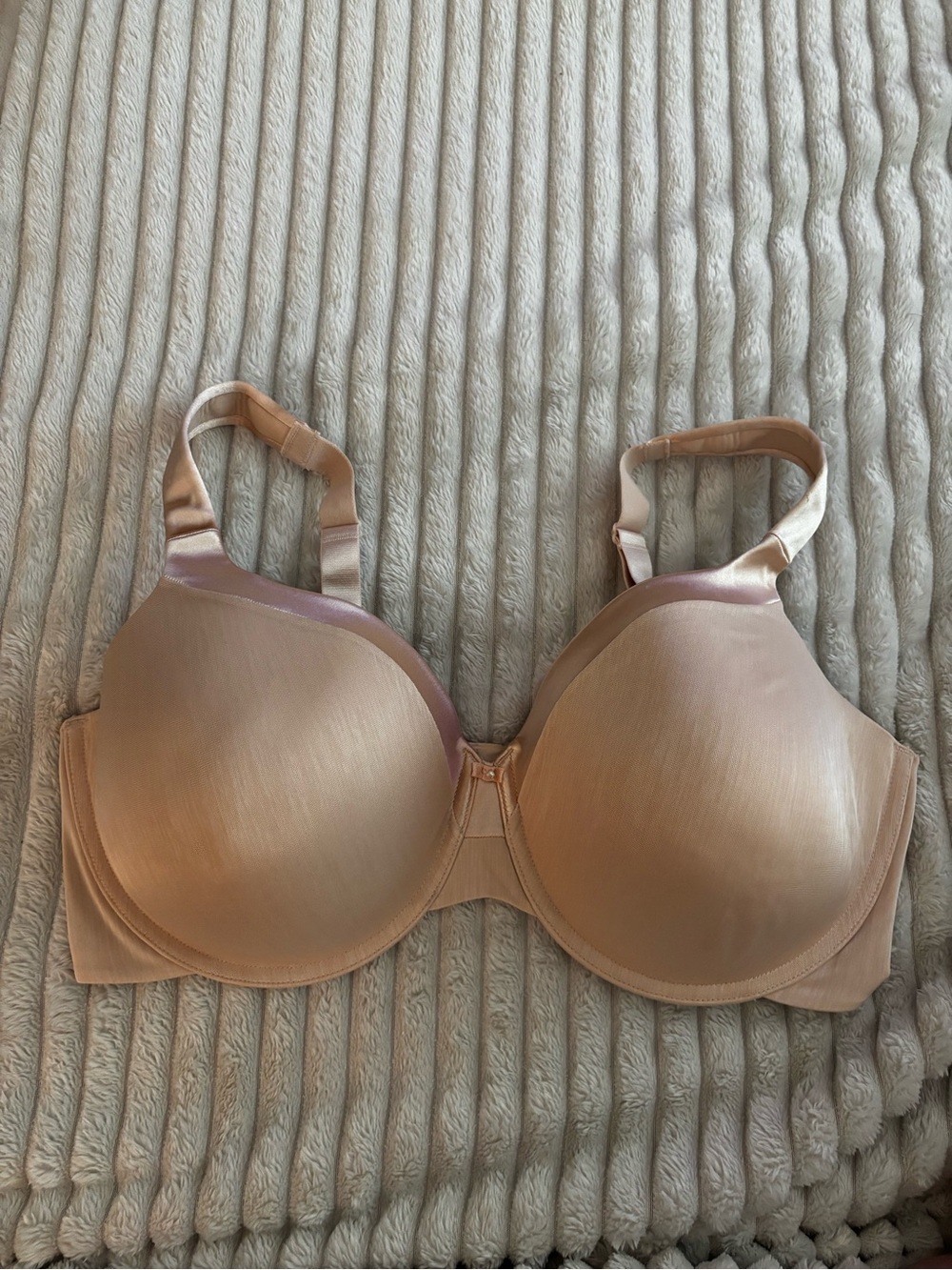 NWOT Vanity Fair Everyday Seamless Nude T-Shirt Bra - Supportive Comfort 40DD